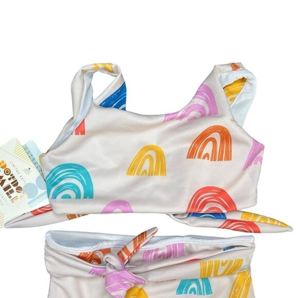 NEW Dot Dot Smile Rainbow Two Piece Swim Set 2T - Picture 2 of 5